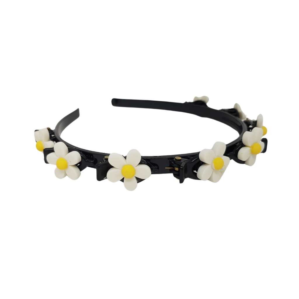 Acessórios Cabelo Crianças Meninas Tiara Diadema Banda Headband Presilha Flores Branca (MODELO ÚNICO)