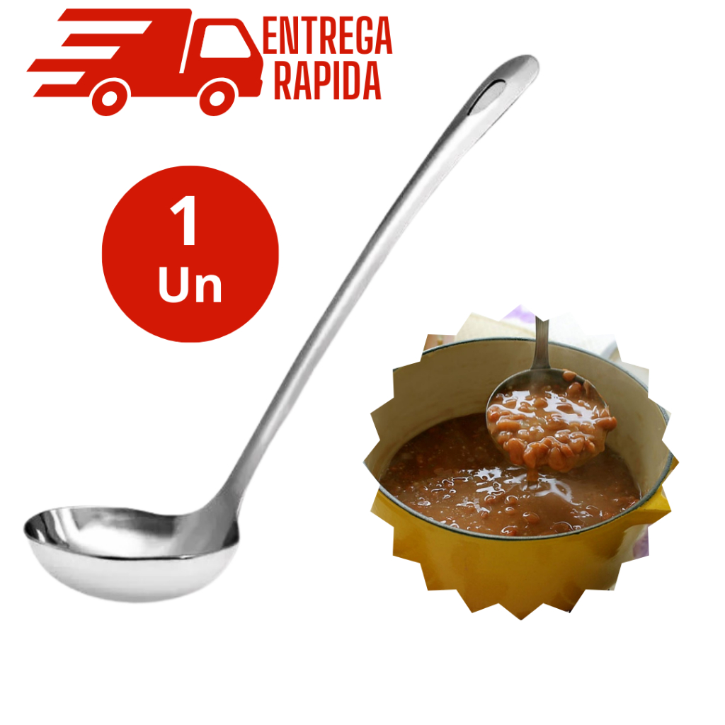 Concha de Sopa Feijão Caldos Aço Inoxidável Maciço Grande 30cm Utensilios de Cozinha Buffet Restaurante Bares