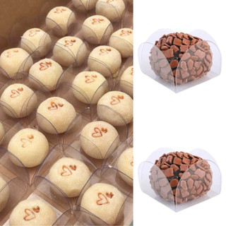50 Forminha transparente Acetato 4 pétalas para Doces Finos Brigadeiros em Oferta na Shopee