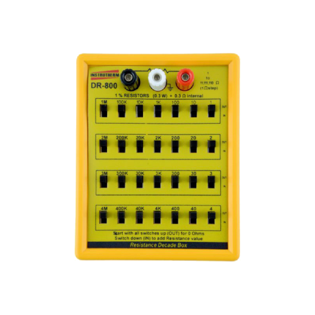 Década Resistiva Faixa 1 A 11111110 Ohms Dr-800 Portátil Instrutherm Certificado