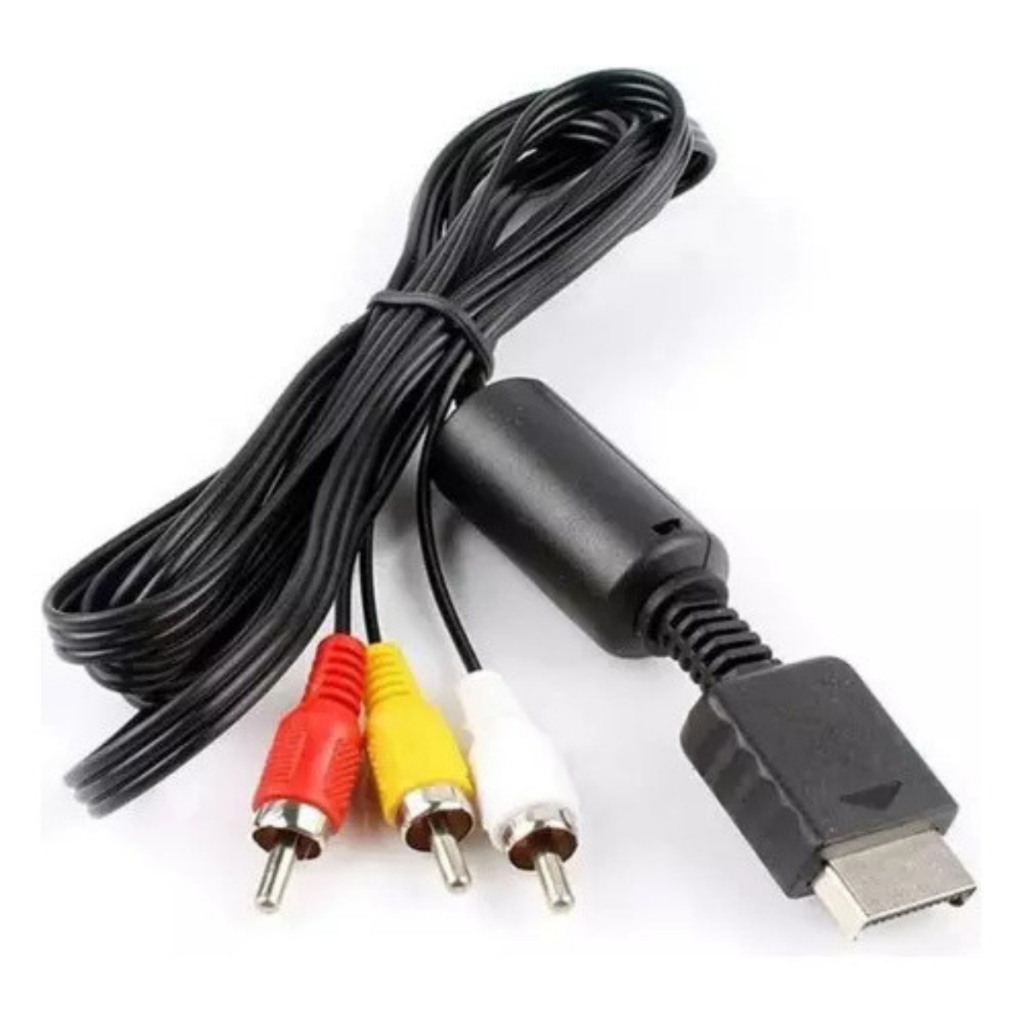 Cabo Av Audio E Video Rca Para Play station 1, Ps2 E Ps3 Cabo Ps2