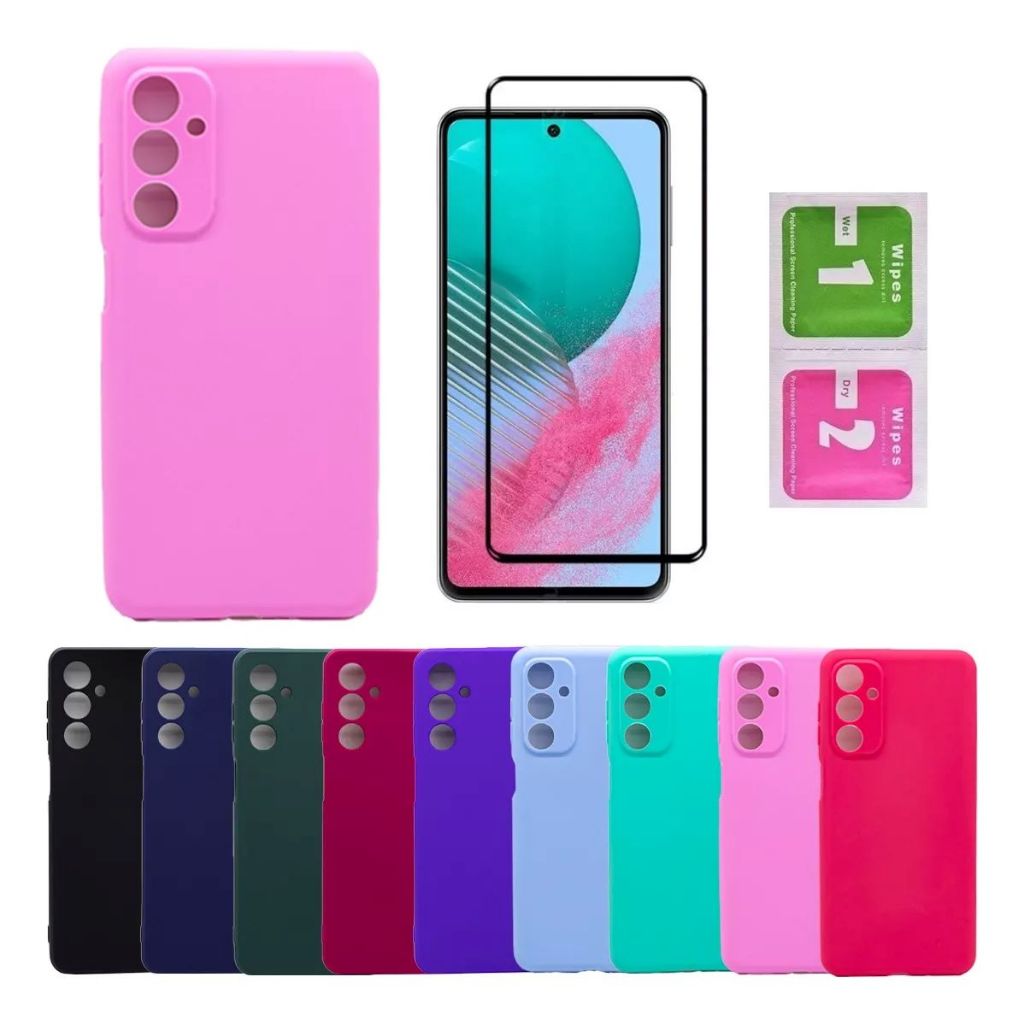 Kit 2 em 1  Para K8/K9/K10/K10 2017/K111/K12/K12 MAX/K12 PRIME Capinha Silicone Aveludada Colorida+ Película Vidro