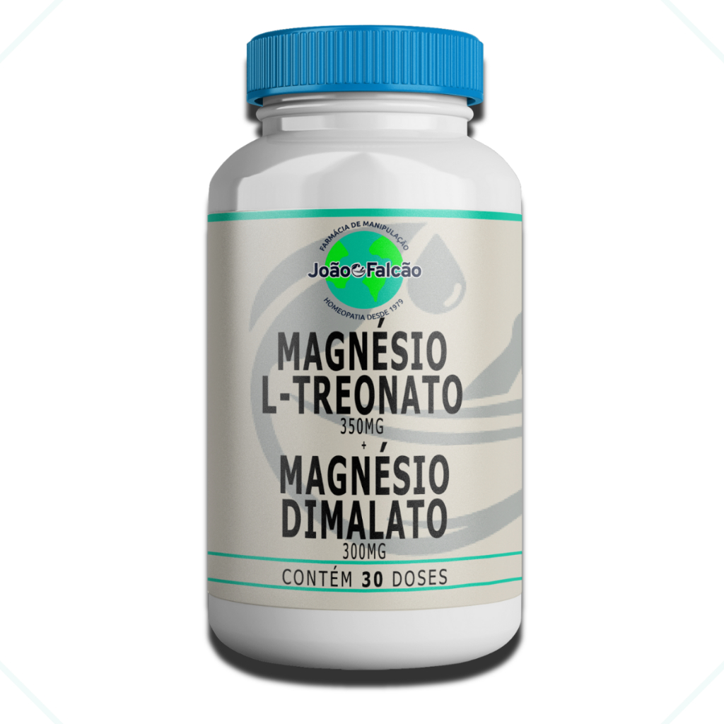 Magnésio L-Treonato 350Mg + Magnésio Dimalato 300Mg - 30 Doses