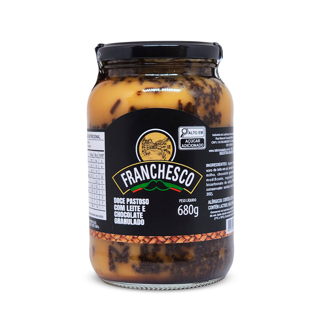 Doce de Leite com Chocolate Granulado Pastoso Franchesco 680g