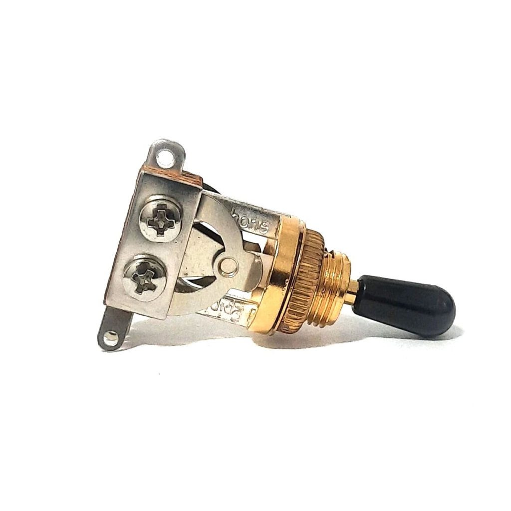 Chave Seletora 3 Posições Epiphone Original Dourado Knob Preto - Guitarra Les Paul Sg Prs Lp