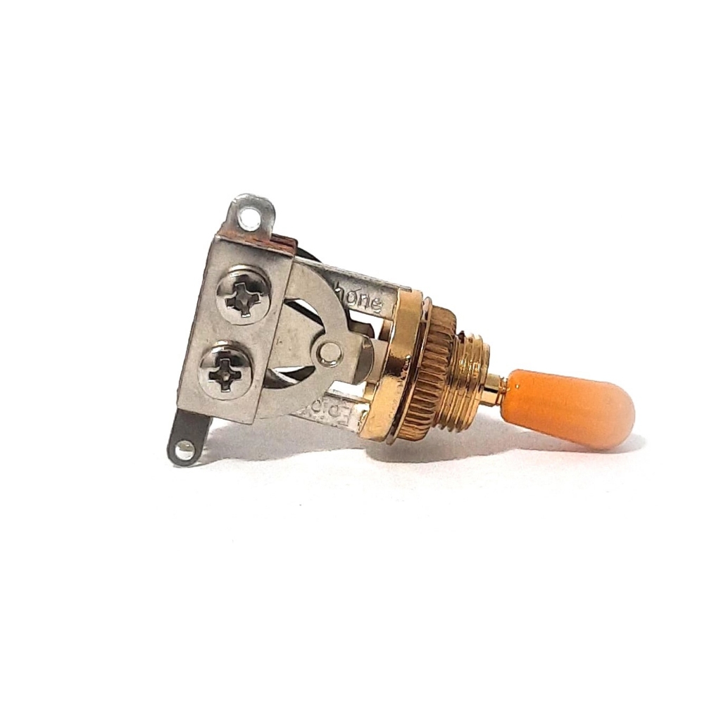 Chave Seletora 3 Posições Epiphone Original Dourada Knob Laranja - Guitarra Les Paul Sg Prs Lp