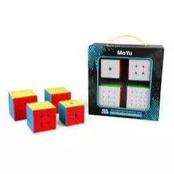 Box Kit Cubo Mágico 4 Unidades Profissional MoYu