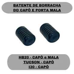Batente Regulador Borracha Porta Mala e Capo HB20 - 2 unidades