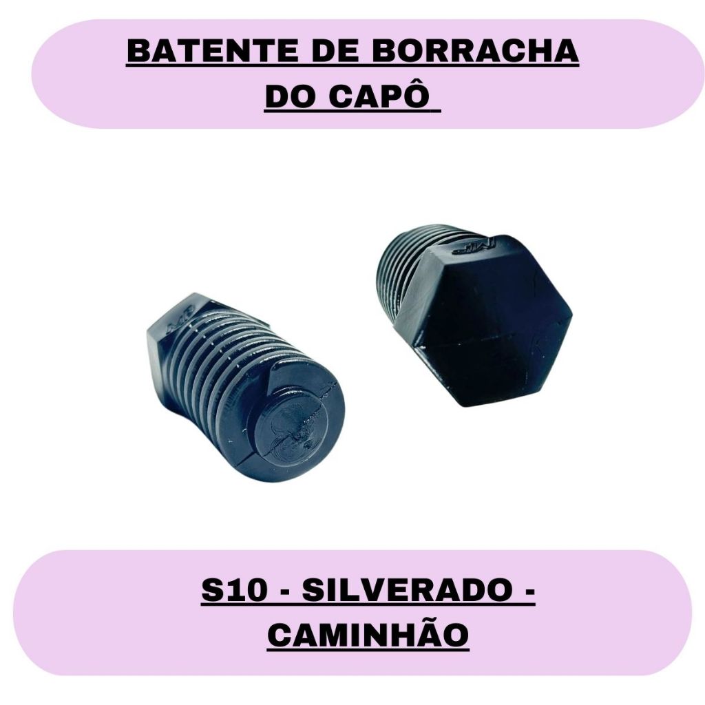 Batente Regulador Borracha do Capo S10 Silverado Caminhão gm - 2 unidades em Oferta na Shopee