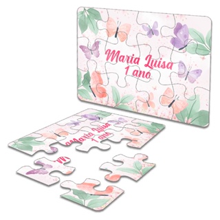 16 Unidades Quebra-Cabeça Personalizado Tema Jardim Das Borboletas Lembrancinha Infantil Festas em Oferta na Shopee