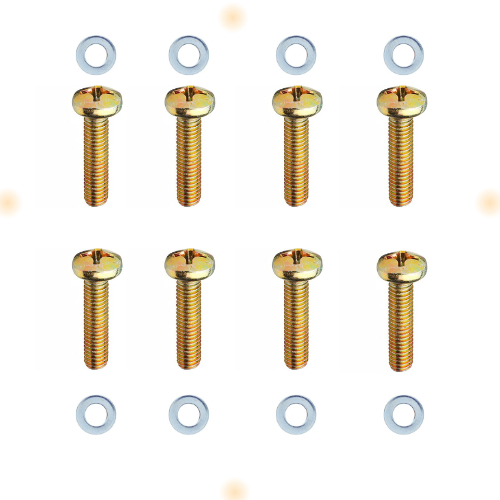 12 Parafusos Pé Base Tv Universal Todas as Marcas (são 3 kits de parafusos diferente + 4 arruelas)