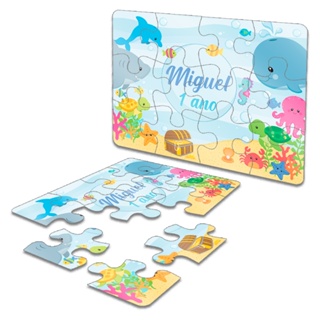 Quebra-Cabeça Personalizado Tema Fundo Do Mar Lembrancinha Infantil Festas 15cm X 11,3cm em Oferta na Shopee