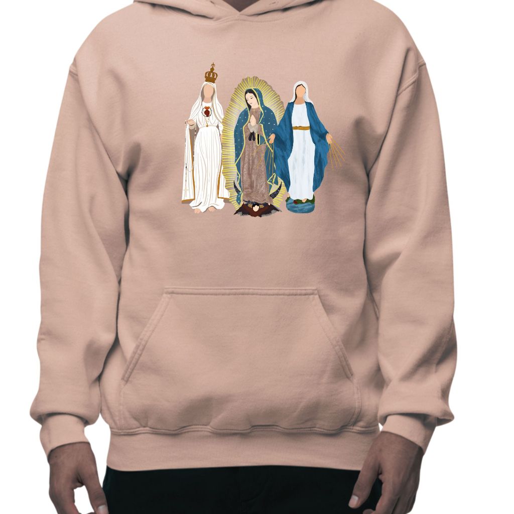 Moletom Virgem Maria Nossa Senhora de Fátima Nossa Senhora das Graças e  Nossa Senhora de Guadalupe - Moletom com Capuz Católico Estampa Católica Unissex