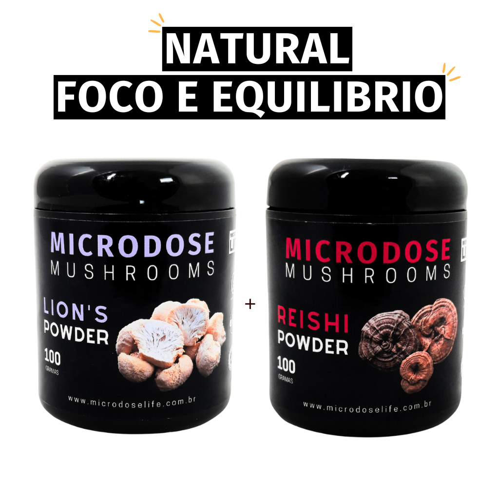 Kit Powder Foco E Equilíbrio - Lions Mane + Reishi