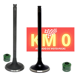 Kit Válvulas (Adm e Esc) Motor Honda CG Titan 125 2002 a 2008 e NXR 125 Bros ES/KS 2003 a 2005