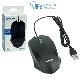 Mouse Óptico USB Com Fio Ergonômico 1200 Dpi para Notebook PC Desktop TV Tablet Celular em Oferta na Shopee