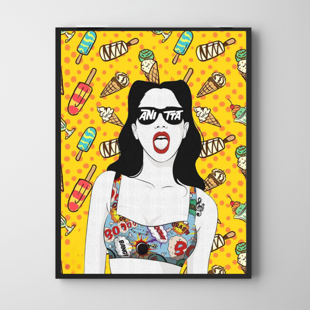 Placa decorativa - Anitta - Diva POP - Bang Bang - Cantora - Musa - Lenda - Compositora - Quadro decorativo