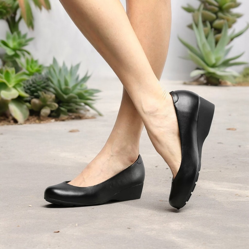 Sapato Feminino Salto Baixo Conforto Esporão Casual Leve Trabalho Enfermagem Hospital Modare 7014200