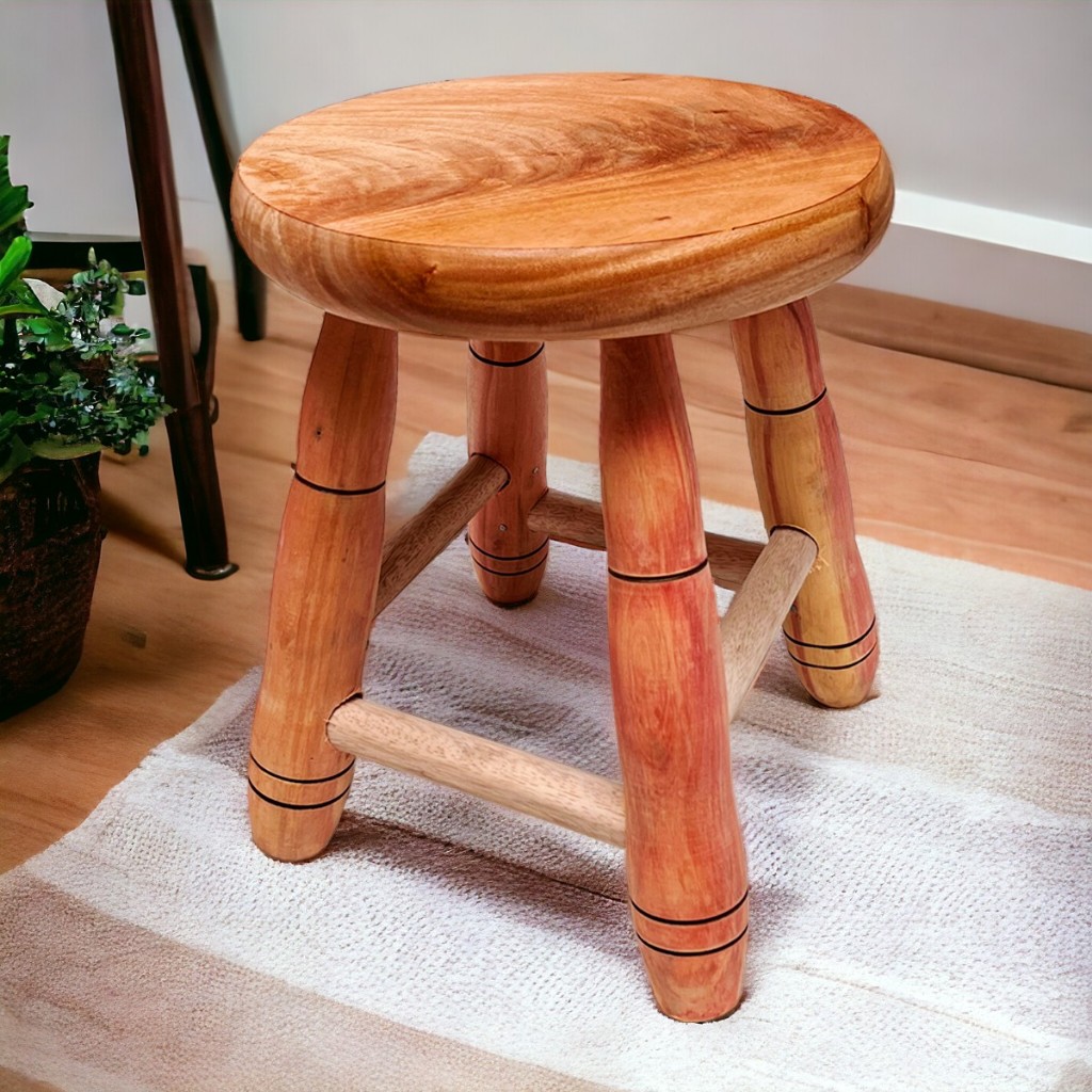 Banquinho Madeira Maciça 29cm Alt Banqueta Pequena Criança Manicure Cozinha em Oferta na Shopee
