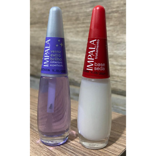 Kit Verniz extra brilho impala + Base seda tratamento impala 7,5ml em Oferta na Shopee