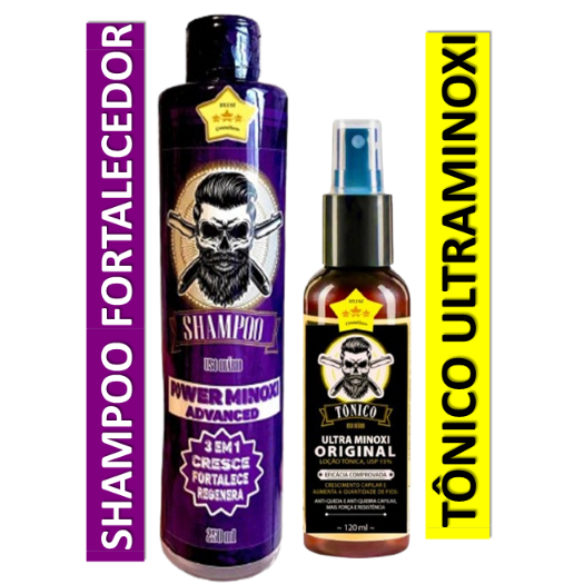 Kit Shampoo Cabelo e Barba Fortalecedor D'LUst 250ml e Pro Braber Original 120ml Kit Shampoo Cabelo e Barba Fortalecedor D'LUst 250ml e Pro Braber Original 120ml