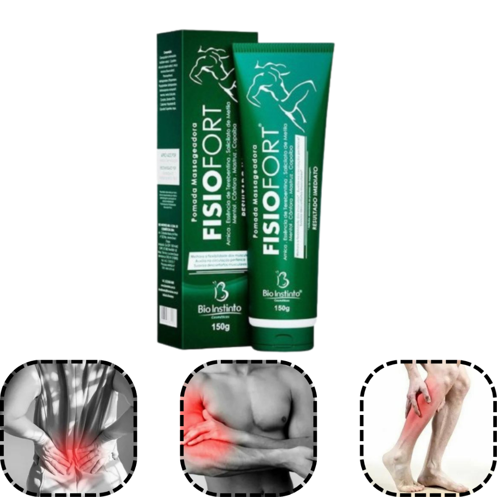 Pomada Fisiofort Verde Anti-Inflamatório Bisnaga 150g em Oferta na Shopee