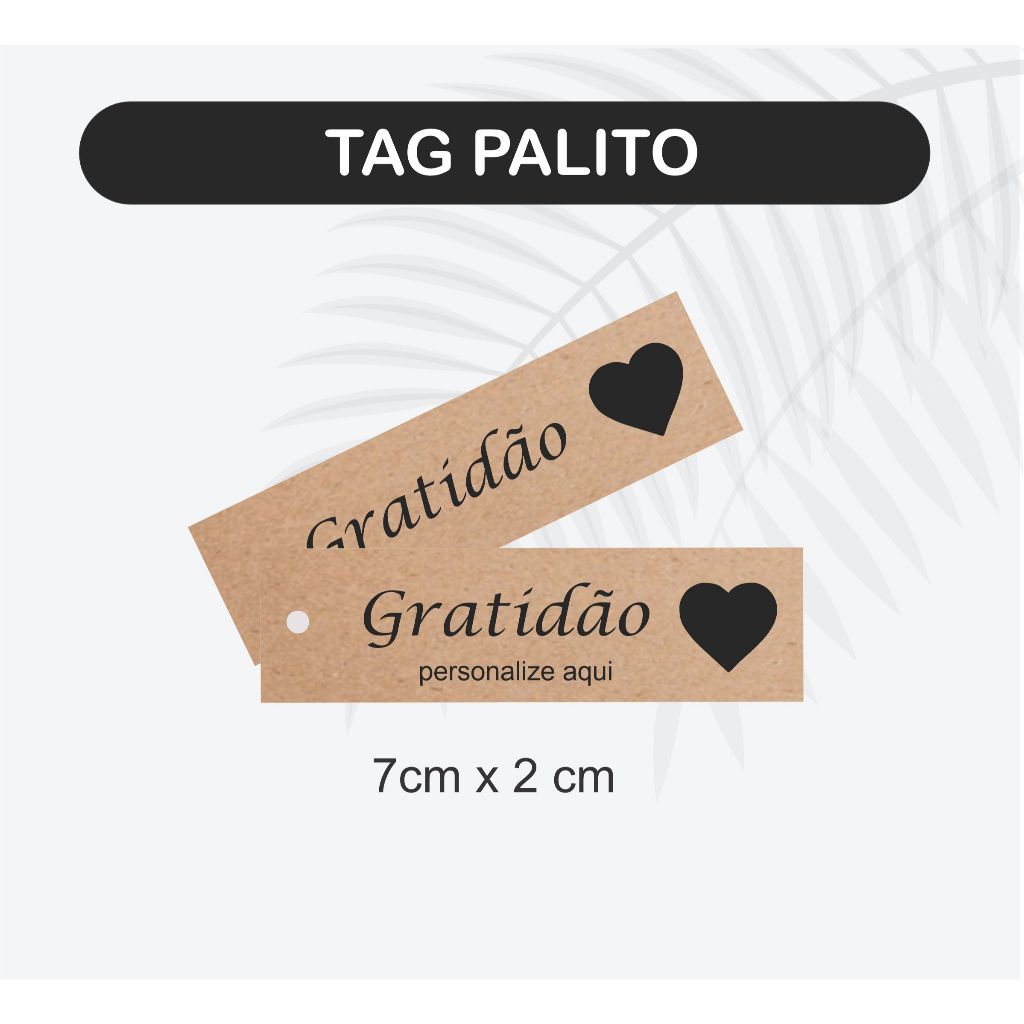 Tag kraft personalizada palito gratidão ao cliente em Oferta na Shopee