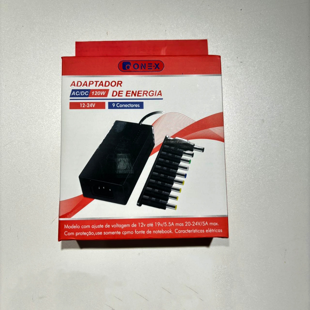 ONE·X Fonte Universal Notebook Adaptador Carregador 12-24v 120w
