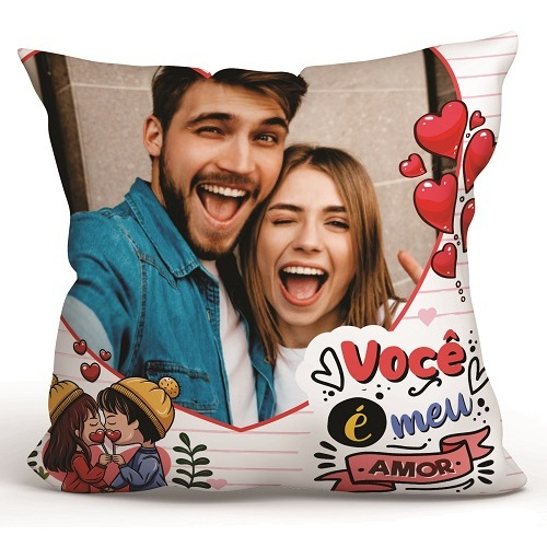 Almofada Dia dos Namorados presente Namorada (o) personalizado com foto