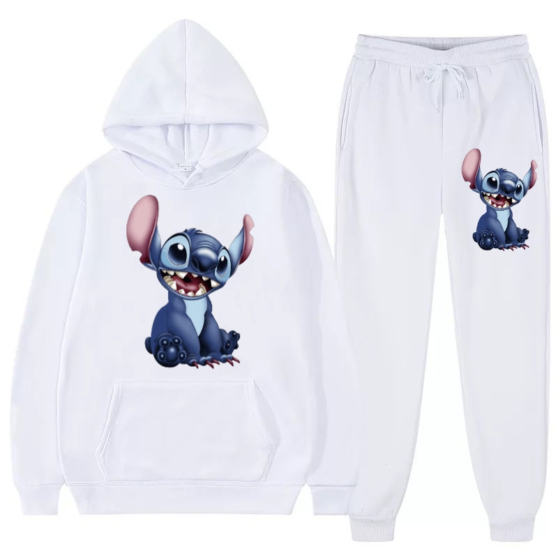Conjunto Moletom Canguru + Calça Jogger  Lilo & Stitch Desenho Unissex