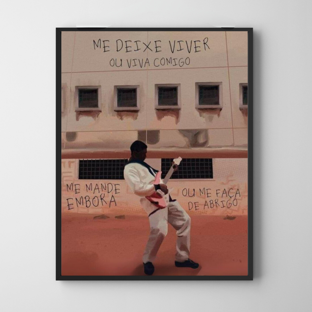 Placa decorativa - Baco Exu do Blues - Rapper - Albuns - Cantor - Compositor - Musico - Quadro decorativo