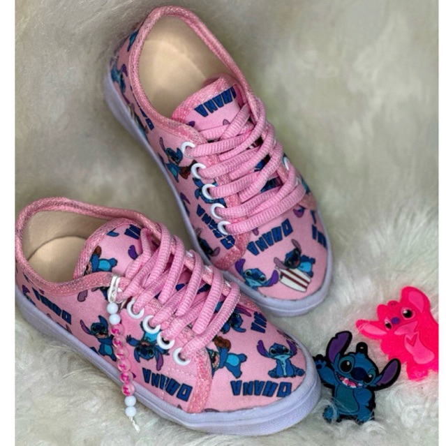 Tênis Stitch Infantil Confortável Escolar Macio Passeio Dia Dia