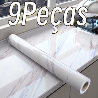 9 Kit Papel De Parede Painel Autoadesivo Marmore Lavavel Usável Em Fogão/Armário/Porta Inovação Com Filme Casa Decoração em Oferta na Shopee