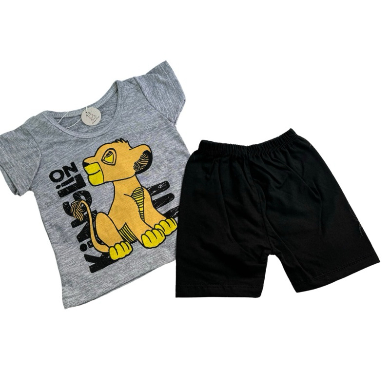 kit 4 Roupa de bebê camisa e shorts 3-6 meses