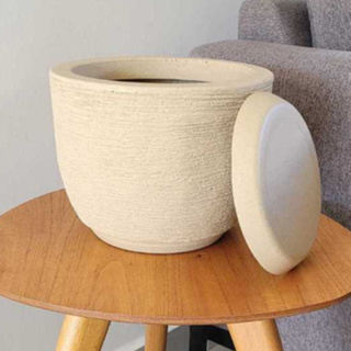 Vaso de Plástico Polietileno para Plantas com Prato Bojo Redondo Textura Grafiato Pequeno em Oferta na Shopee