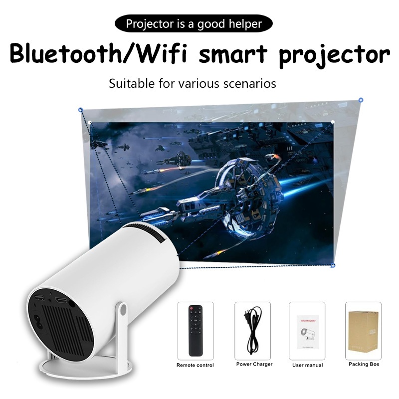 Projetor 4K HD 150 Polegadas Celular, Tv B0x, Xbox, PS, Pc, Wifi HY300 Pro Magcubic Envio Imediato 110V/220V