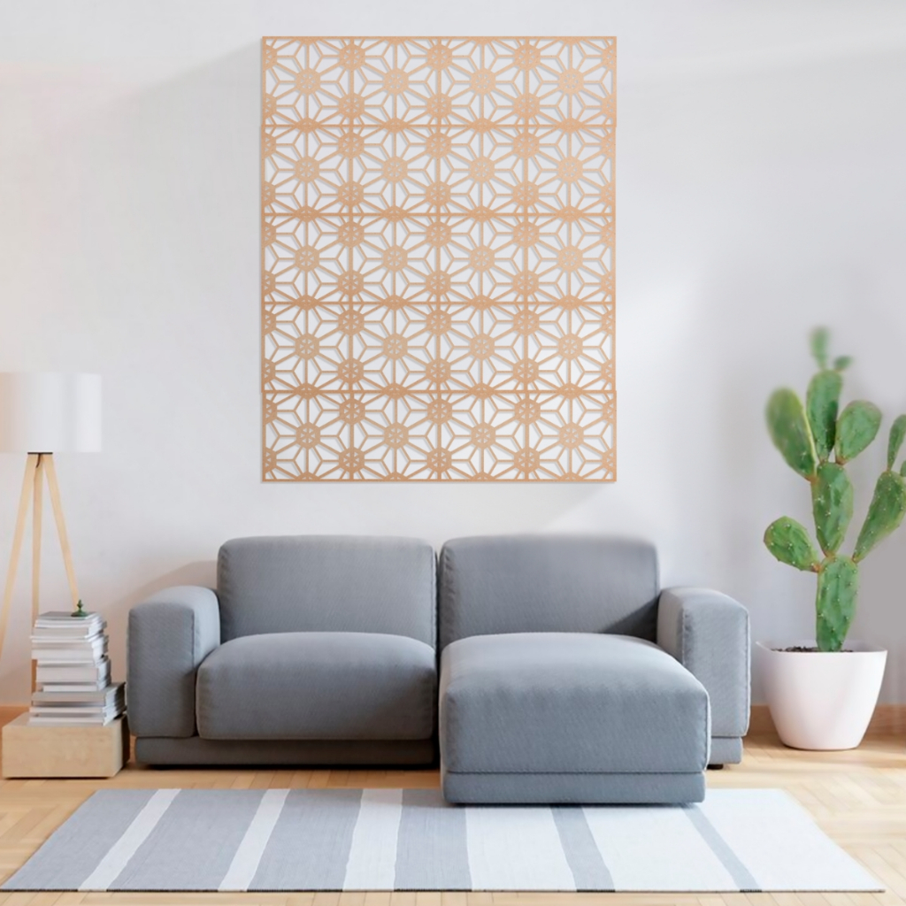12 Paineis Geometricos Cobogó 30x30 Placas Decorativas em MDF