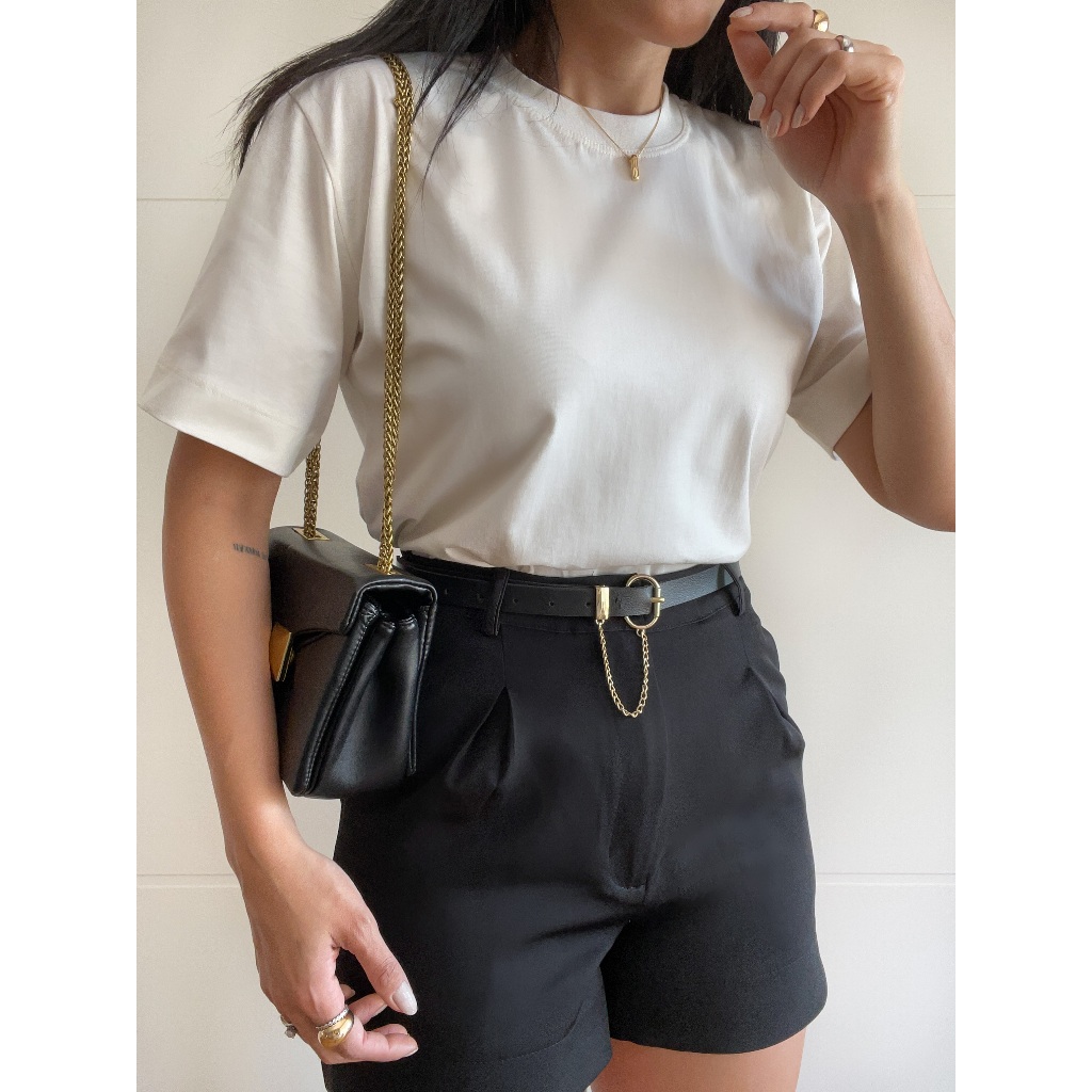 Shorts Alfaiataria Curto Preto: Onde Comprar | BuscaProdutos