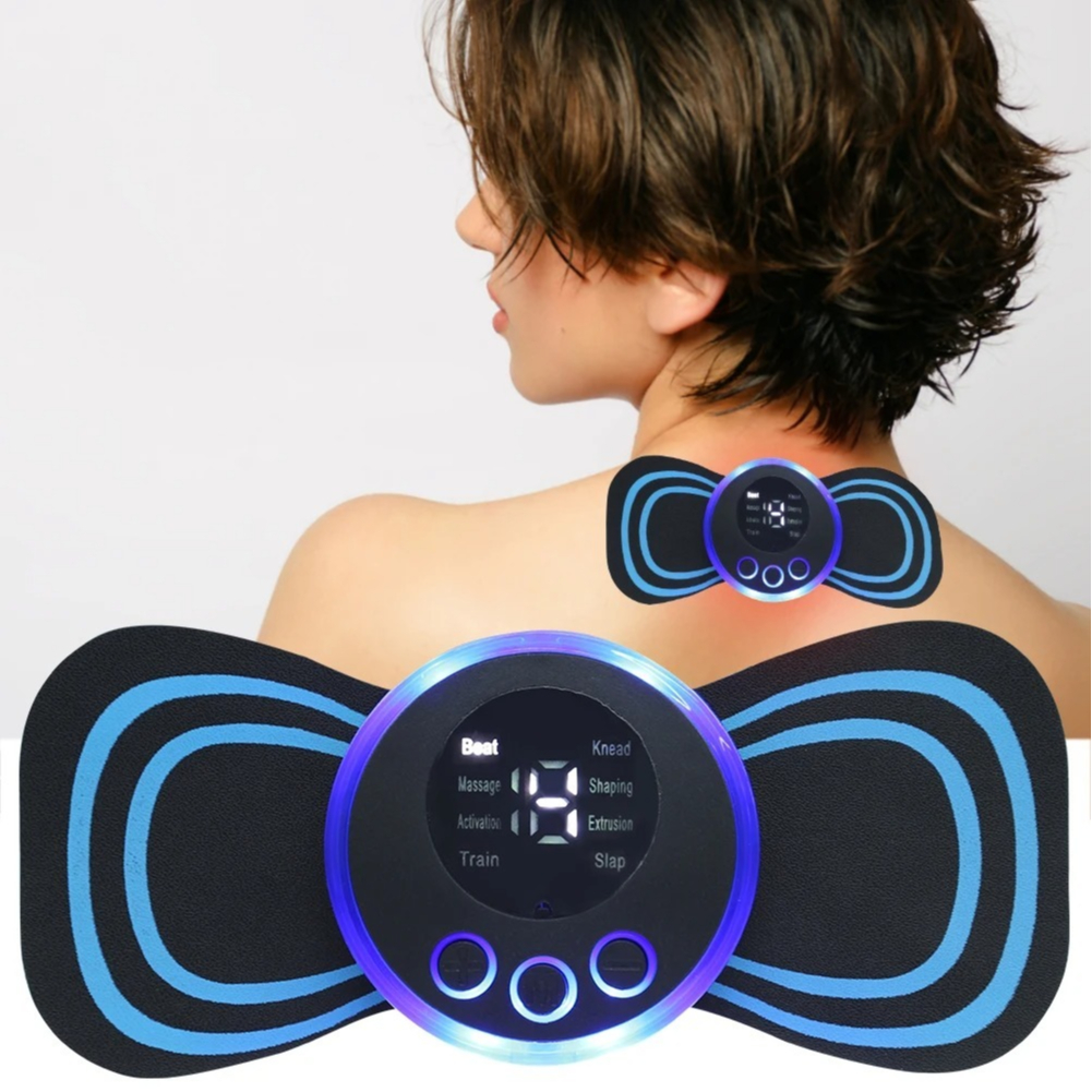 Mini Massageador Elétrico Portátil Recarregável Massagem Corporal Cervical Eletroterapia Envio Imediato