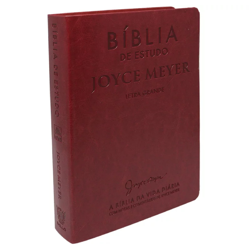 Bíblia De Estudo Joyce Meyer | NVI | Letra Grande | Capa Luxo Vermelha em Oferta na Shopee
