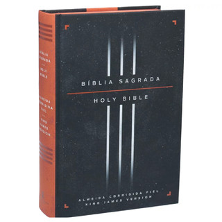 Bíblia Bilíngue | Português e Inglês | ACF | KJV | Leitura Perfeita | Capa Dura Preta em Oferta na Shopee