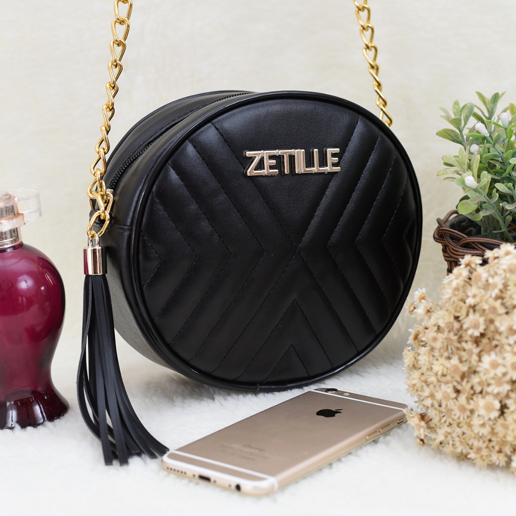Bolsa Feminina Tira colo Bordada Alça de Corrente Zetille Promoção