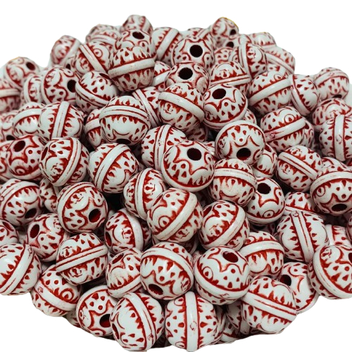 MIÇANGA GLOBO TRIBAL VERMELHO (MIÇANGA NATALINA) PARA PESCA - 05 UNIDADES