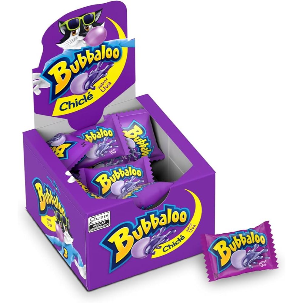 Chiclete Bubbaloo Uva Com 60 Unidades De 5g - Food & Beverages