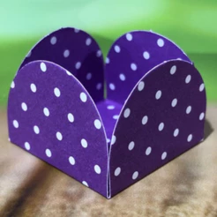 50~450 Forminhas Poá Roxo/Branco Para Doces 4 Pétalas 3,3X3,3X2,2 10.26 (Nc Toys Simples)