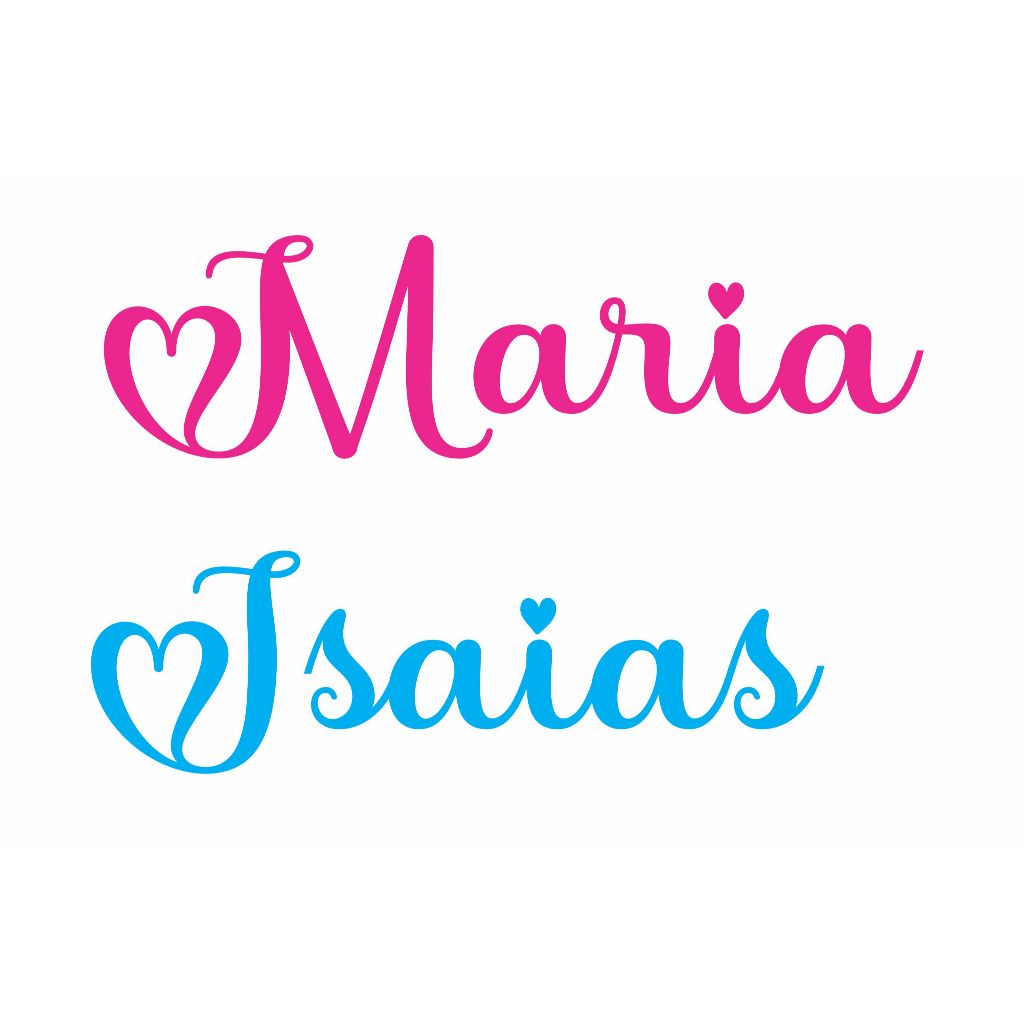 2 Adesivos Nome Personalizado 15 CM em Oferta na Shopee