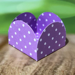 50~450 Forminhas Poá Lilás/Branco Para Doces 4 Pétalas 3,3X3,3X2,2 10.25 (Nc Toys Simples)
