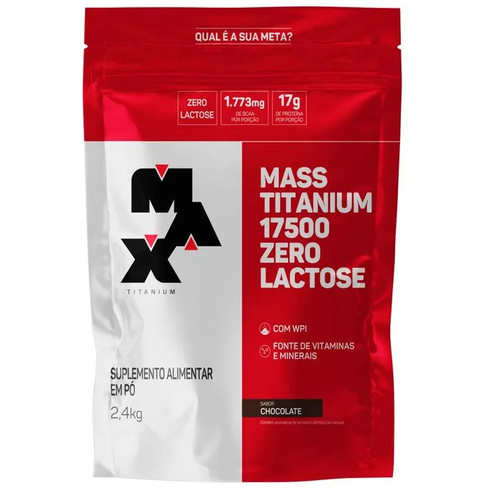 Hipercalórico Mass Titanium 17500 Zero Lactose 2,4kg - Max Titanium