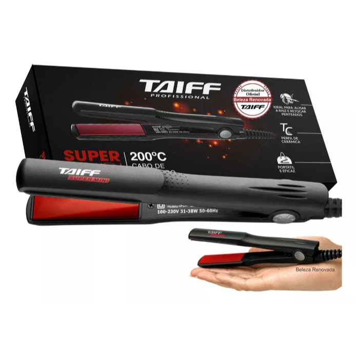 Chapinha De Cabelo Mini Taiff Supermini Preta 110v/230v