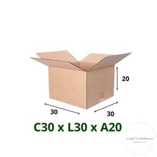 Verpel Embalagens 10 Caixas de Papelão 30x30x20 Sedex Correios em Oferta na Shopee